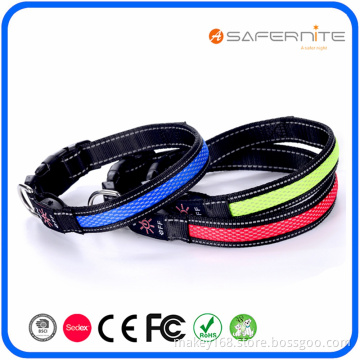 Christmas Flashing Nylon Dog Collar And Leash